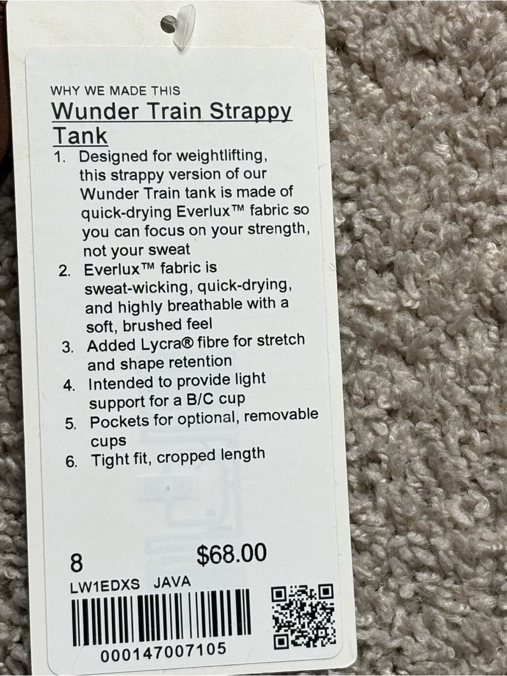 Lululemon Wunder Train Strappy Tank Top - Picture 4 of 6